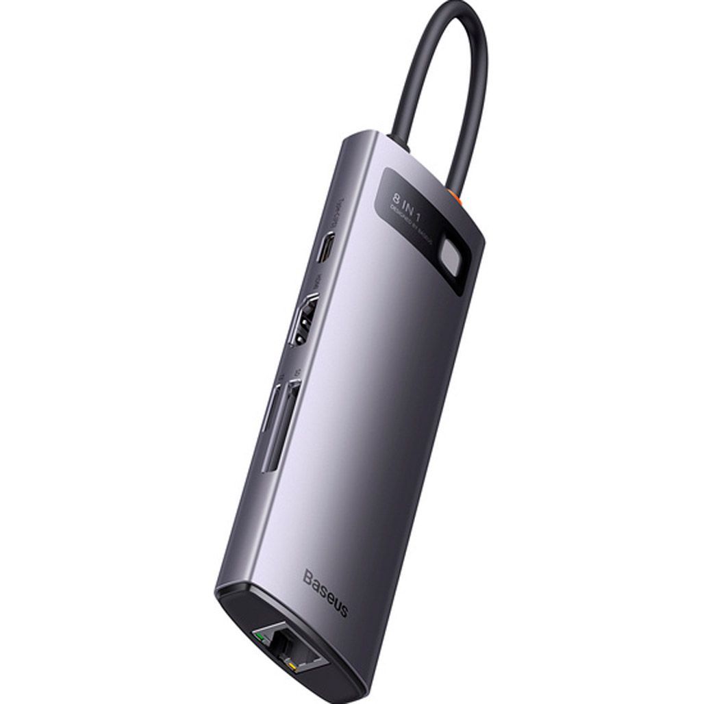 

USB-хаб Baseus StarJoy Series 8 в 1 Multifunctional Gray (WKWG080213)