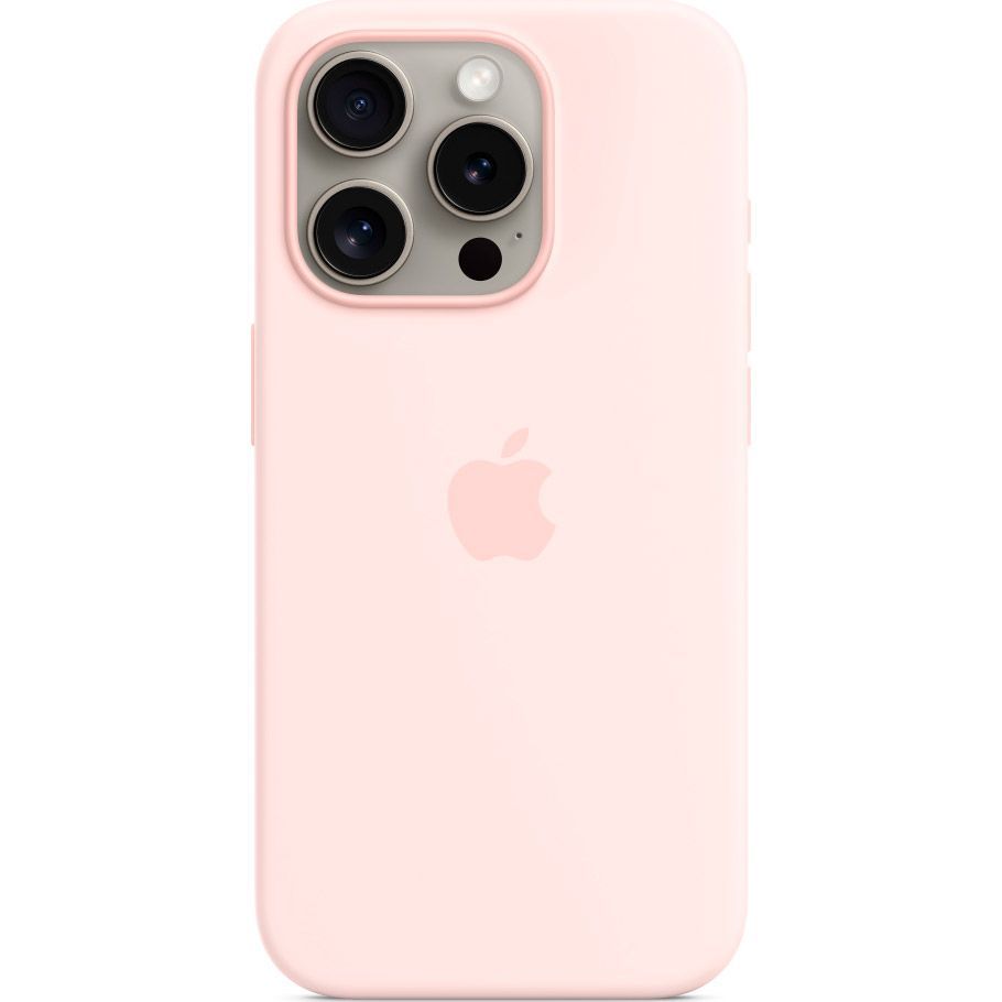 Чохол Apple Silicone Case with MagSafe для iPhone 15 Pro Light Pink (MT1F3ZM/A)