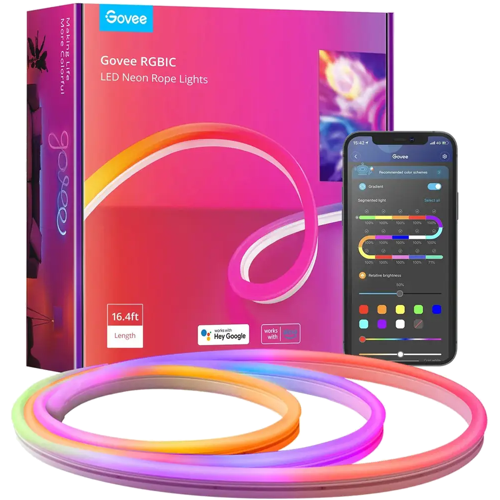 

Світлодіодна стрічка Govee RGBIC Led Neon Rope Lights (5м)