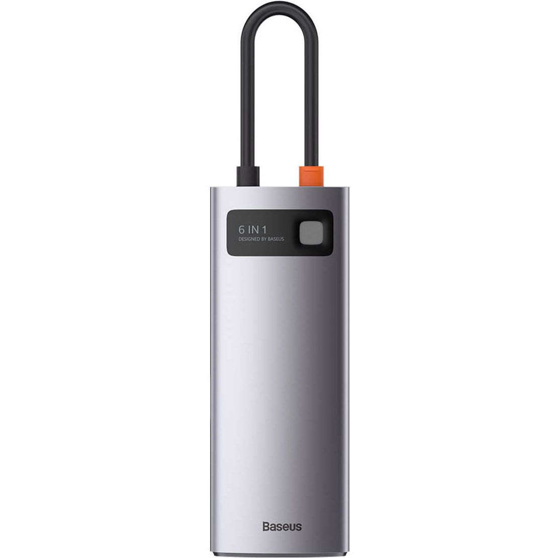 USB-хаб Baseus Metal Gleam Series 6-in-1 Multifunctional Type-C Hub Docking Station Space Gray (CAHUB-CW0G)