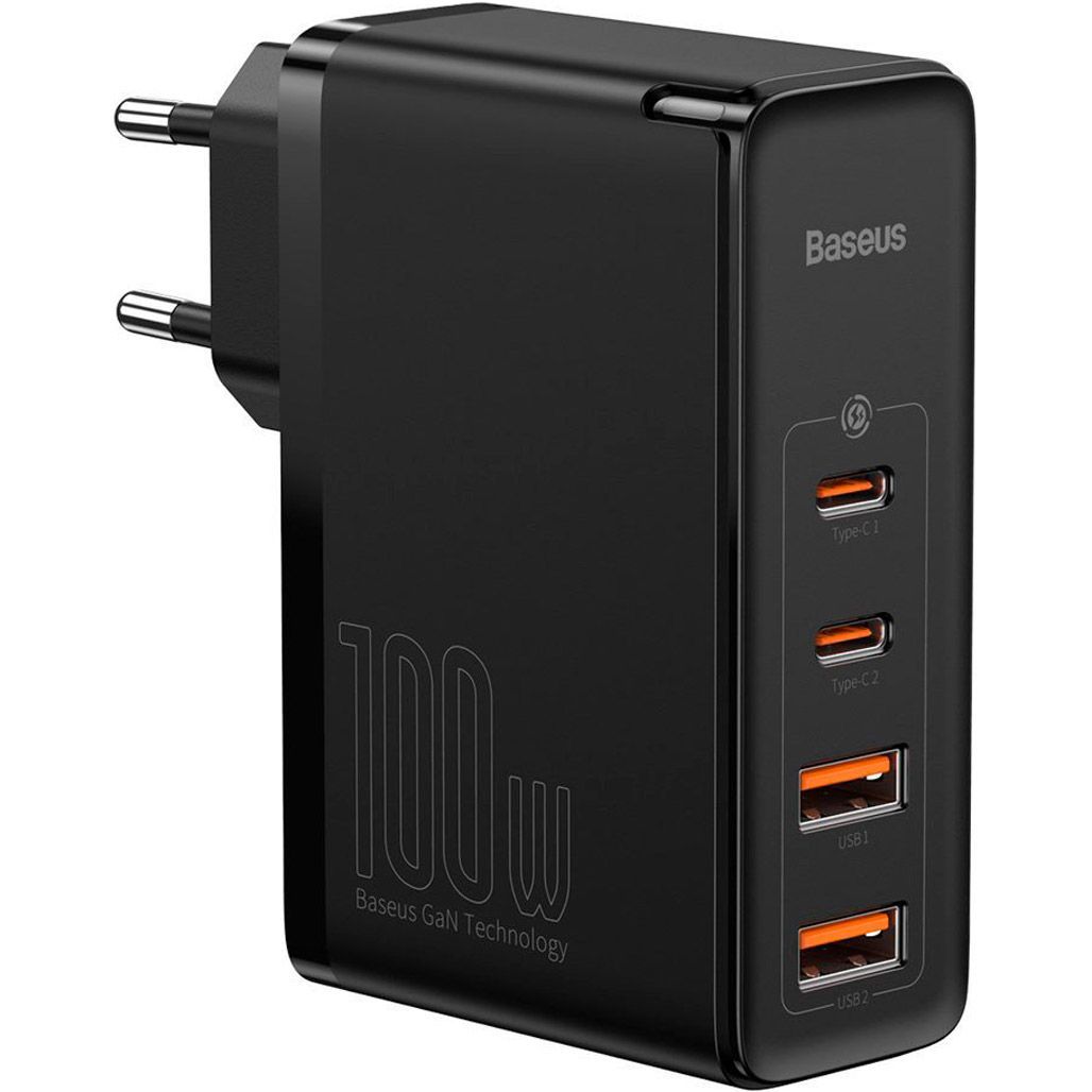 

Мережевий зарядний пристрій Baseus GaN2 Pro Quick Charger 2C+2U 100W Black (CCGAN2P-L01)
