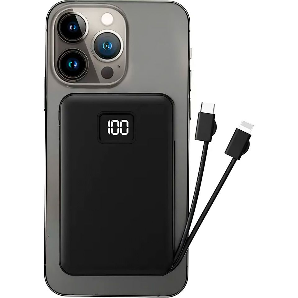 Зовнішній акумулятор WiWU JC-15 Magnetic Wireless charger Power Bank 10000mAh 22.5w Black