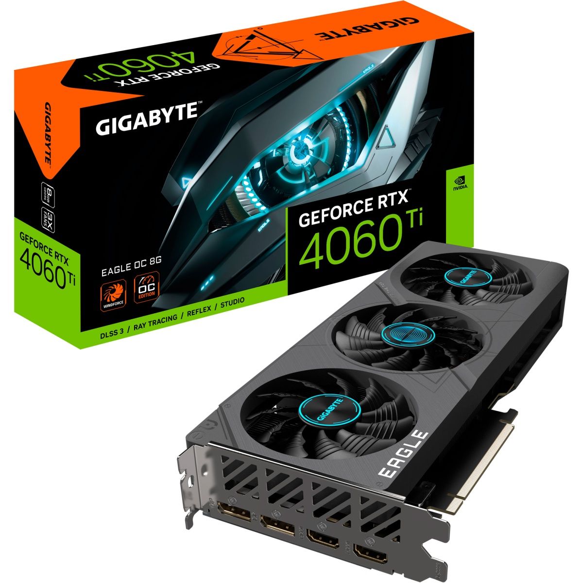 

Відеокарта Gigabyte GeForce RTX 4060 Ti EAGLE OC 8G (GV-N406TEAGLE OC-8GD) UA
