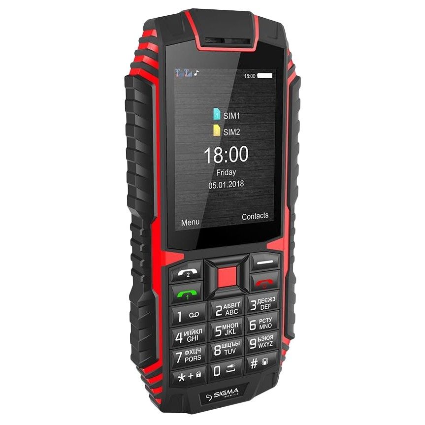 

Мобильный телефон Sigma mobile X-treme DT68 (Black-Red) UA-UCRF, Черно-красный