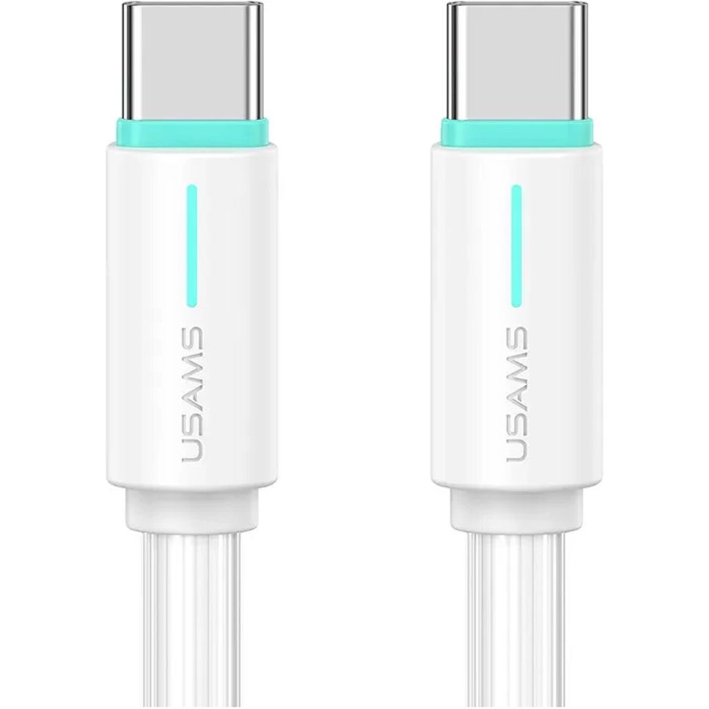 

Кабель Usams SJ734 Type-C - Type-C 60W 5A 1.0m White