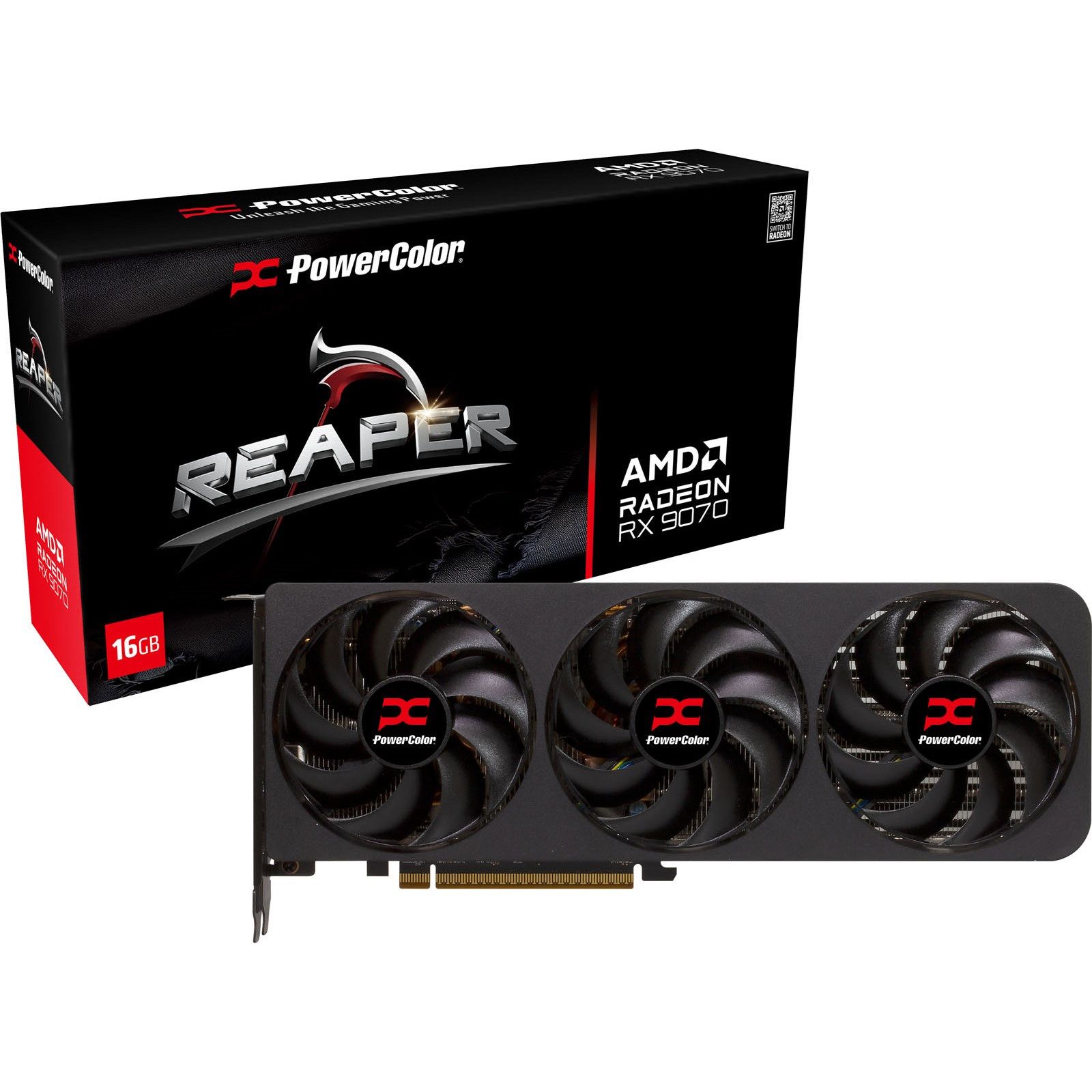 

Видеокарта PowerColor Reaper AMD Radeon RX 9070 16GB GDDR6 (RX9070 16G-A) UA