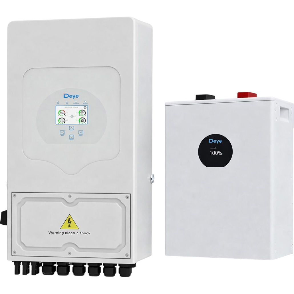 

Система хранения энергии Deye SUN-8K-SG05LP1-EU 8kW + АКБ SE-F12-C 11.8kWh (51.2V/230Ah/11800Wh)
