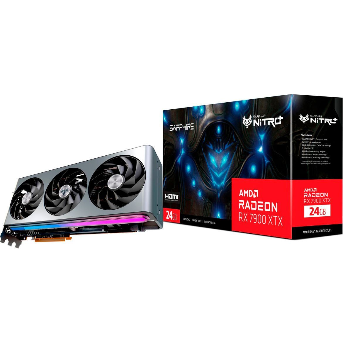 

Відеокарта Sapphire Nitro+ Radeon RX 7900 XTX Vapor-X 24GB (11322-01-40G) UA