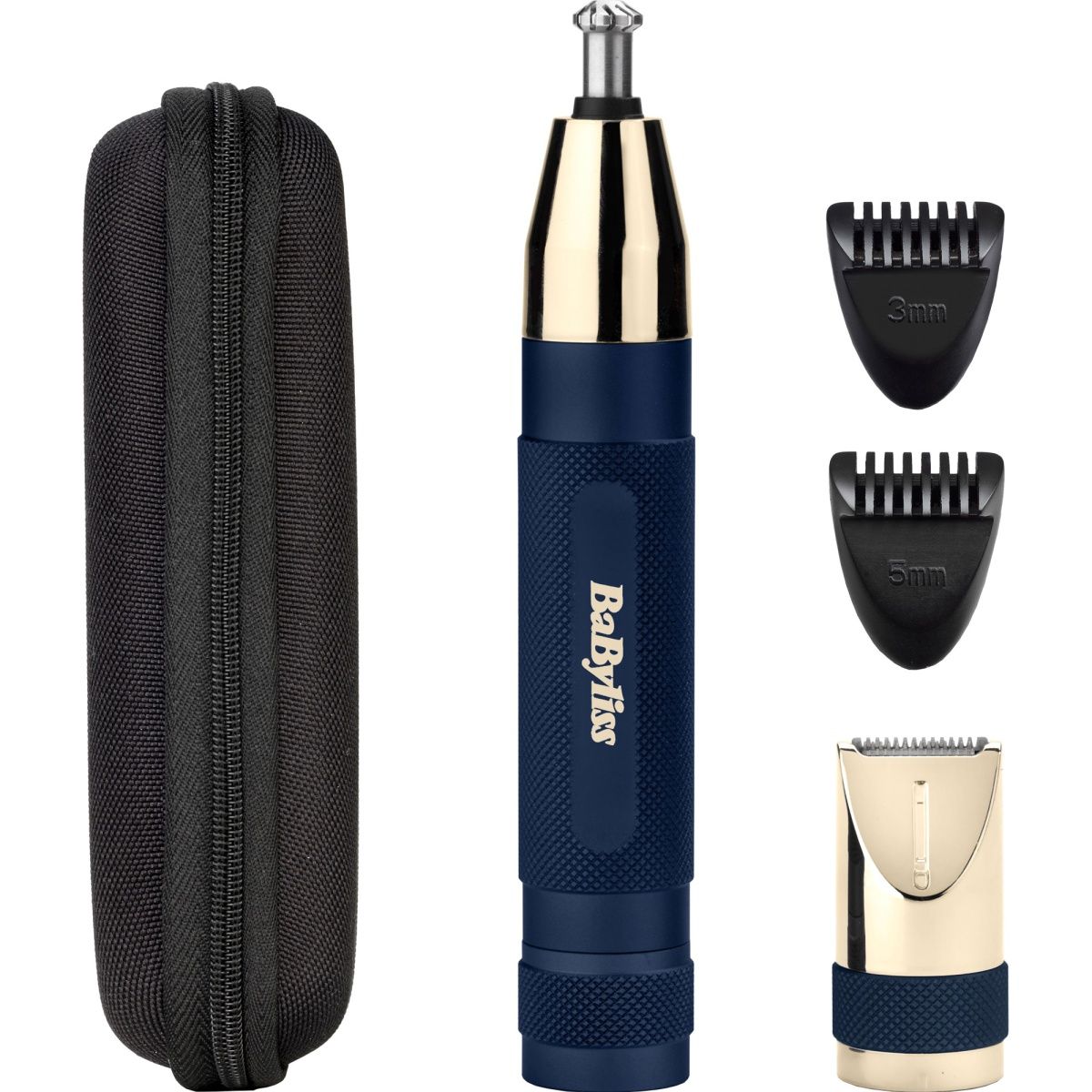 Тример для носа та вух BaByliss E112E Gold/Blue