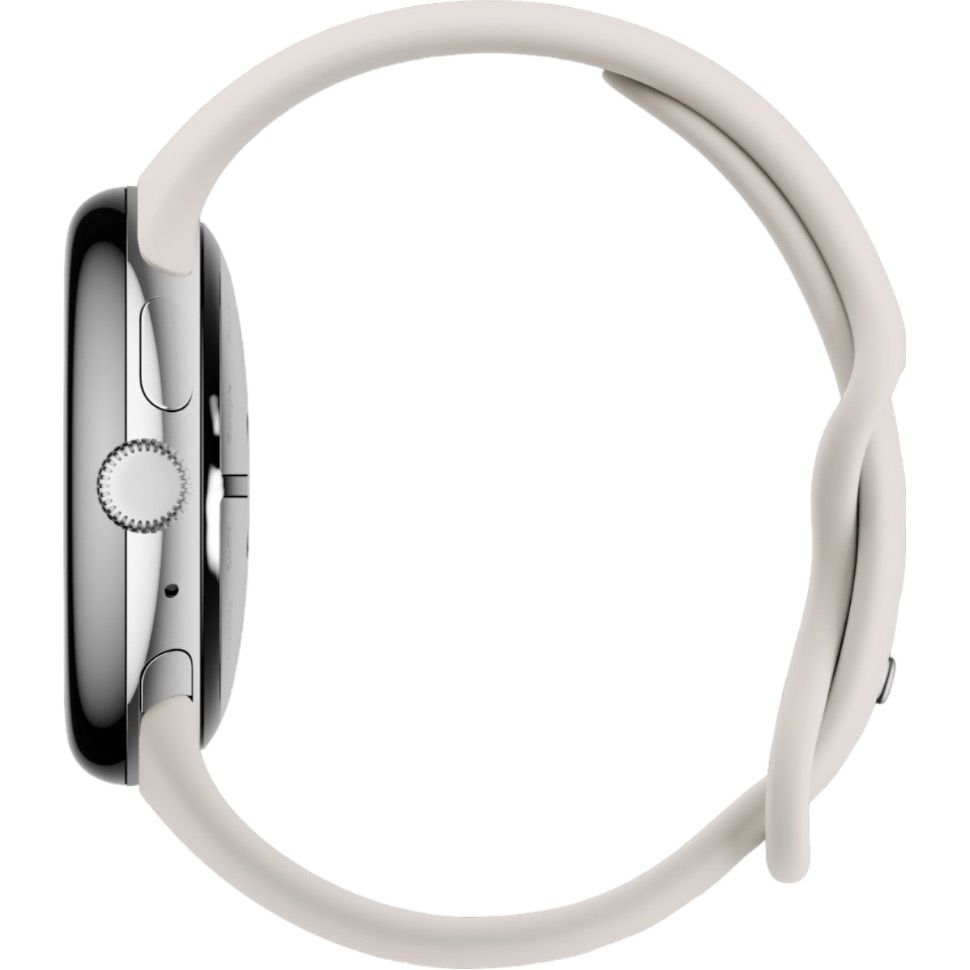 Смарт-годинник Google Pixel Watch 3 45mm Polished Silver/Porcelain Band