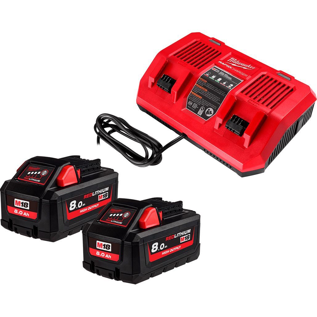 

Аккумуляторы к электроинструменту + зарядное устройство Milwaukee M18 HNRGO4-802 (4932492936)