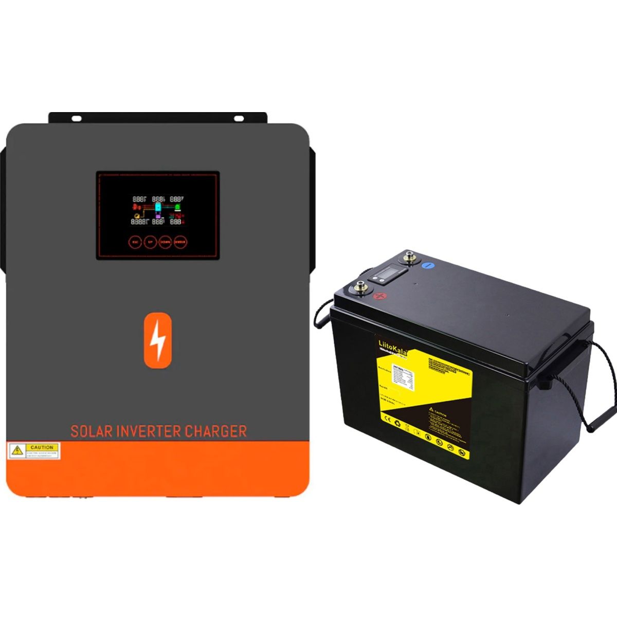 

Гібридний сонячний інвертор Powmr POW-HVM4.2M-24V-N + АКБ LiitoKala LiFePO4 2400Wh
