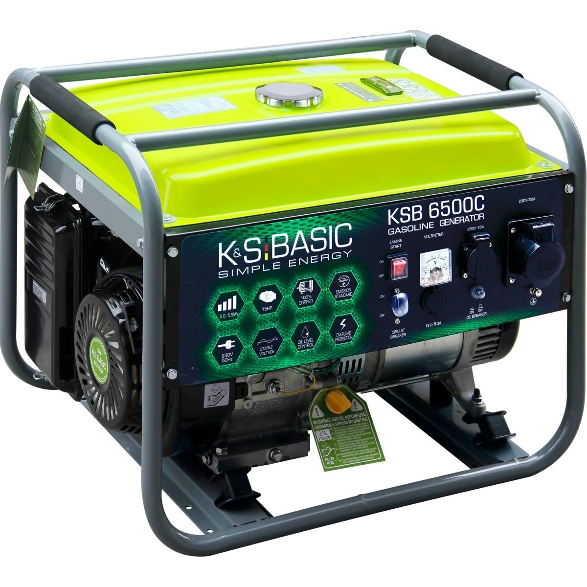 

Генератор бензиновий Konner&Sohnen BASIC KSB 6500C