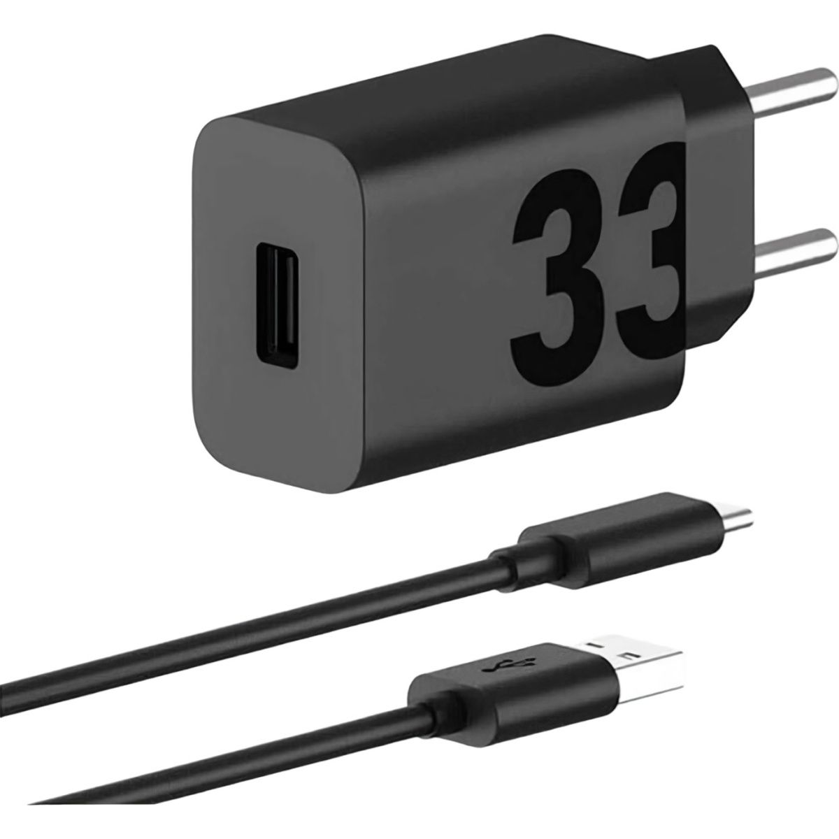 Мережевий зарядний пристрій Motorola TurboPower 33W + Сable USB-A to Type-C Black (MC-332L)