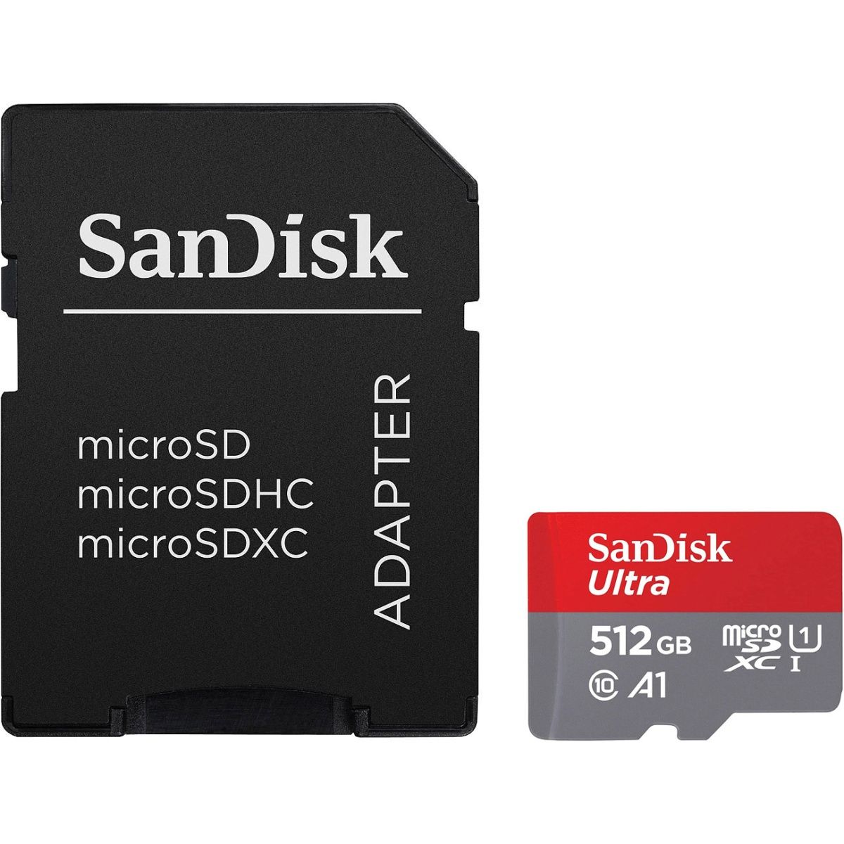 Карта памяти SanDisk microSDXC Ultra 512GB UHS-I U1 A1 + SD Adapter (SDSQUAC-512G-GN6MA)