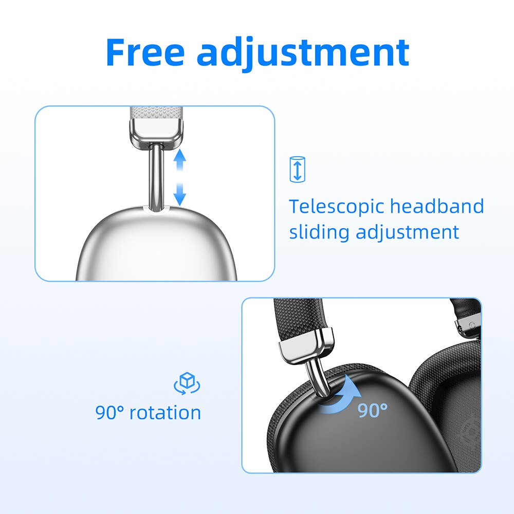 Навушники Hoco W35 Stereo Bluetooth Headphones (Silver) 