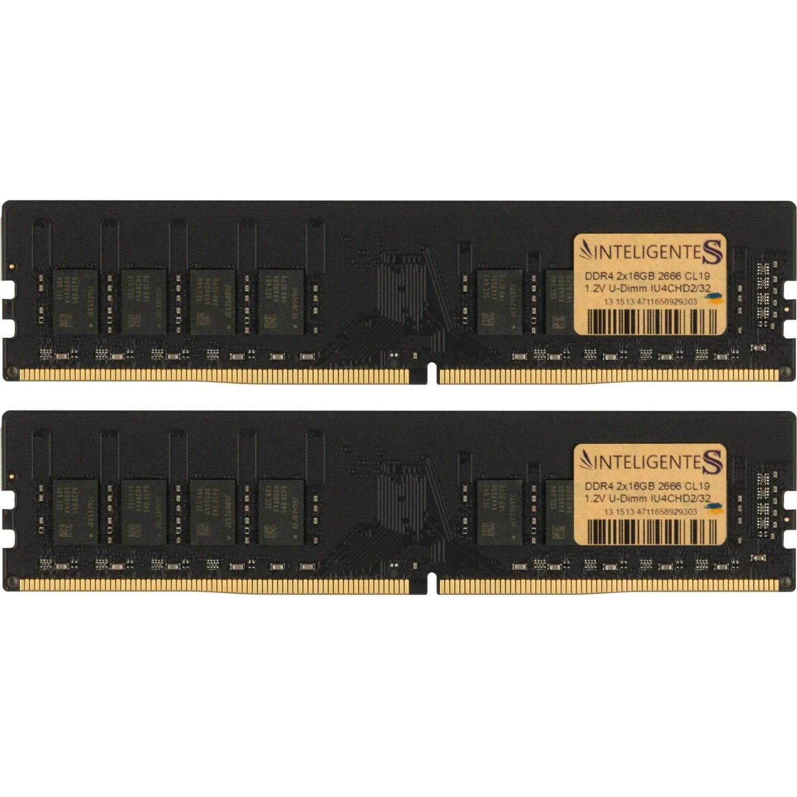 

Модуль пам'яті DDR4 INTELIGENTES 2x16GB 2666 MHz (IU4CHD2/32)