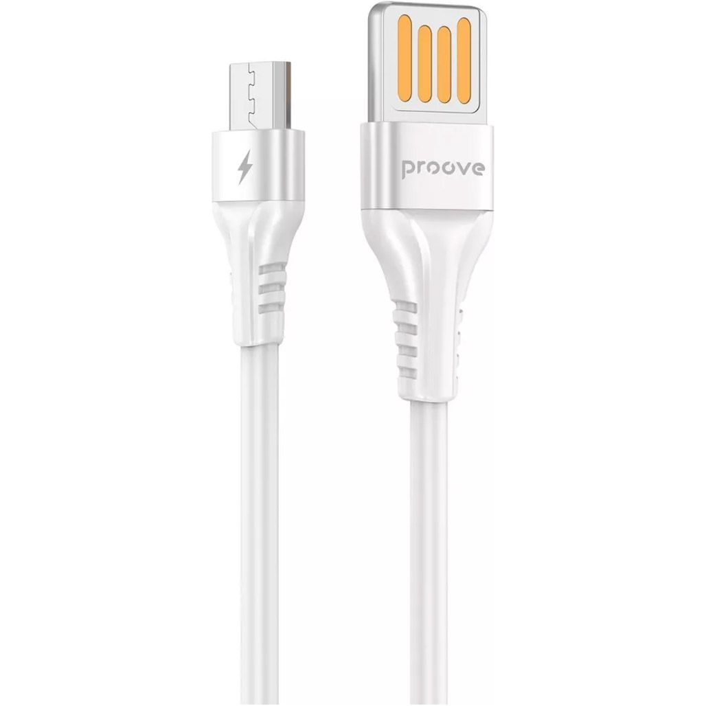 

Кабель Proove Double Way Silicone USB-А to Micro-USB 1m White (CCDS20001302)