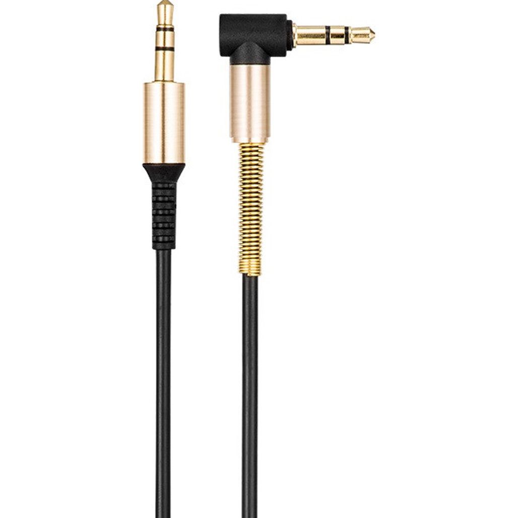 

Кабель Hoco UPA-02 Aux Springs 2m Black/Gold