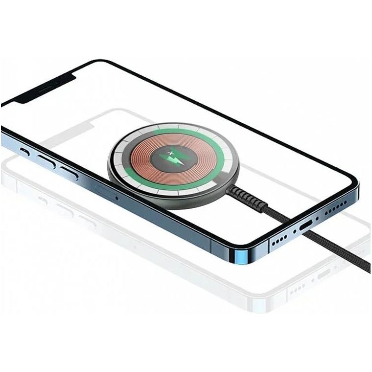 Бездротовий зарядний пристрій WiWU M14 MagSafe Charger 15W Transparent