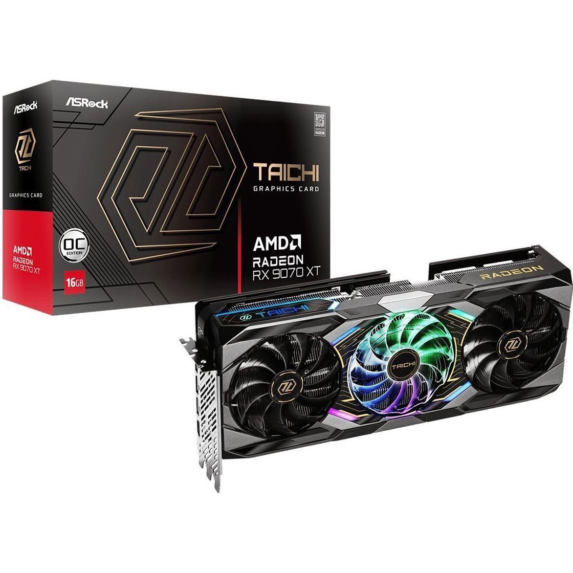 

Відеокарта ASRock Radeon RX 9070 XT Taichi 16GB OC (RX9070XT TC 16GO) UA
