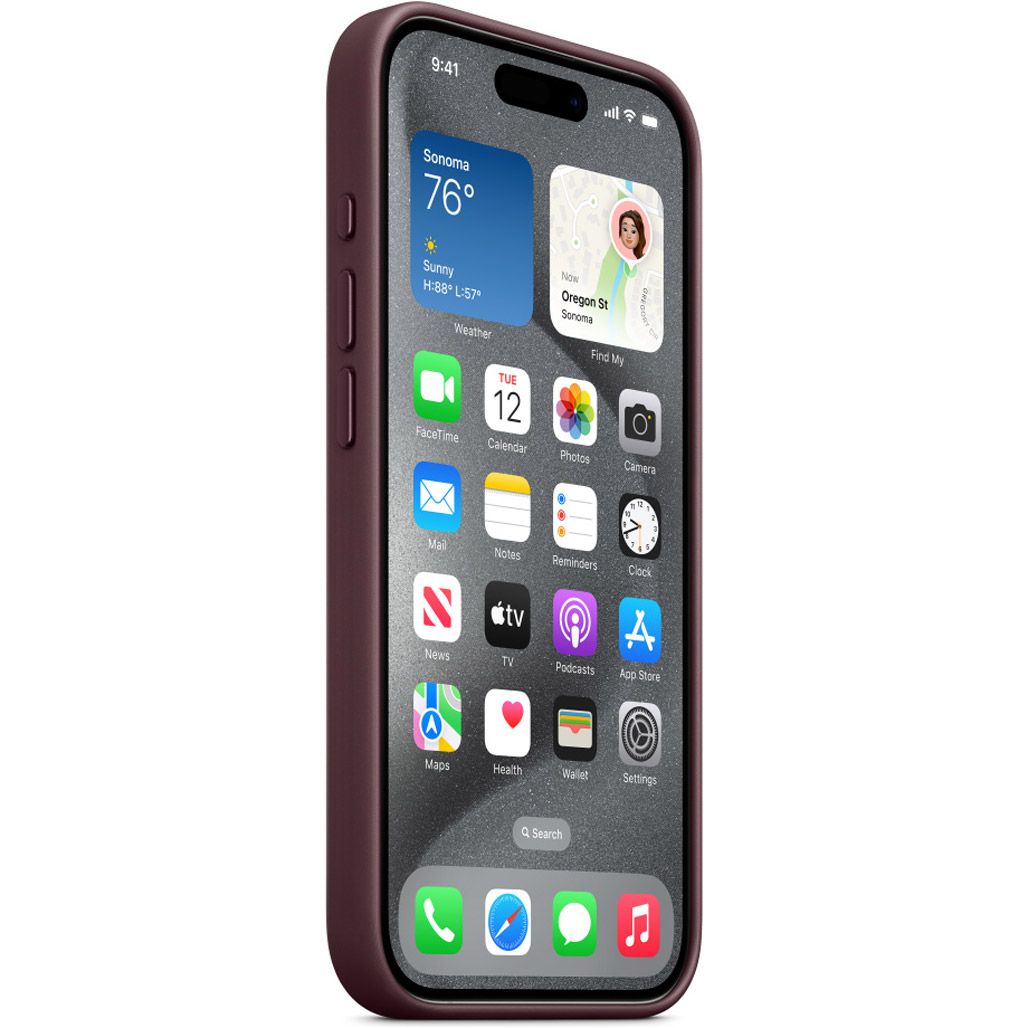 Чохол Apple FineWoven Case with MagSafe для iPhone 15 Pro Max Mulberry AAA