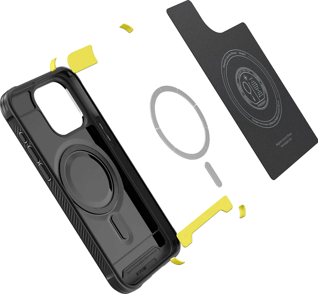 Чохол Spigen Rugged Armor with MagSafe для iPhone 15 Pro Matte Black (ACS06703)