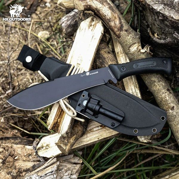 Мачете туристичний HX Outdoors Willow Leaf Machete Black TD-02