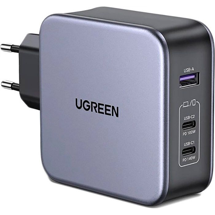 Мережевий зарядний пристрій Ugreen CD289 GaN Fast Charger 140W + Cable USB-C (15339)