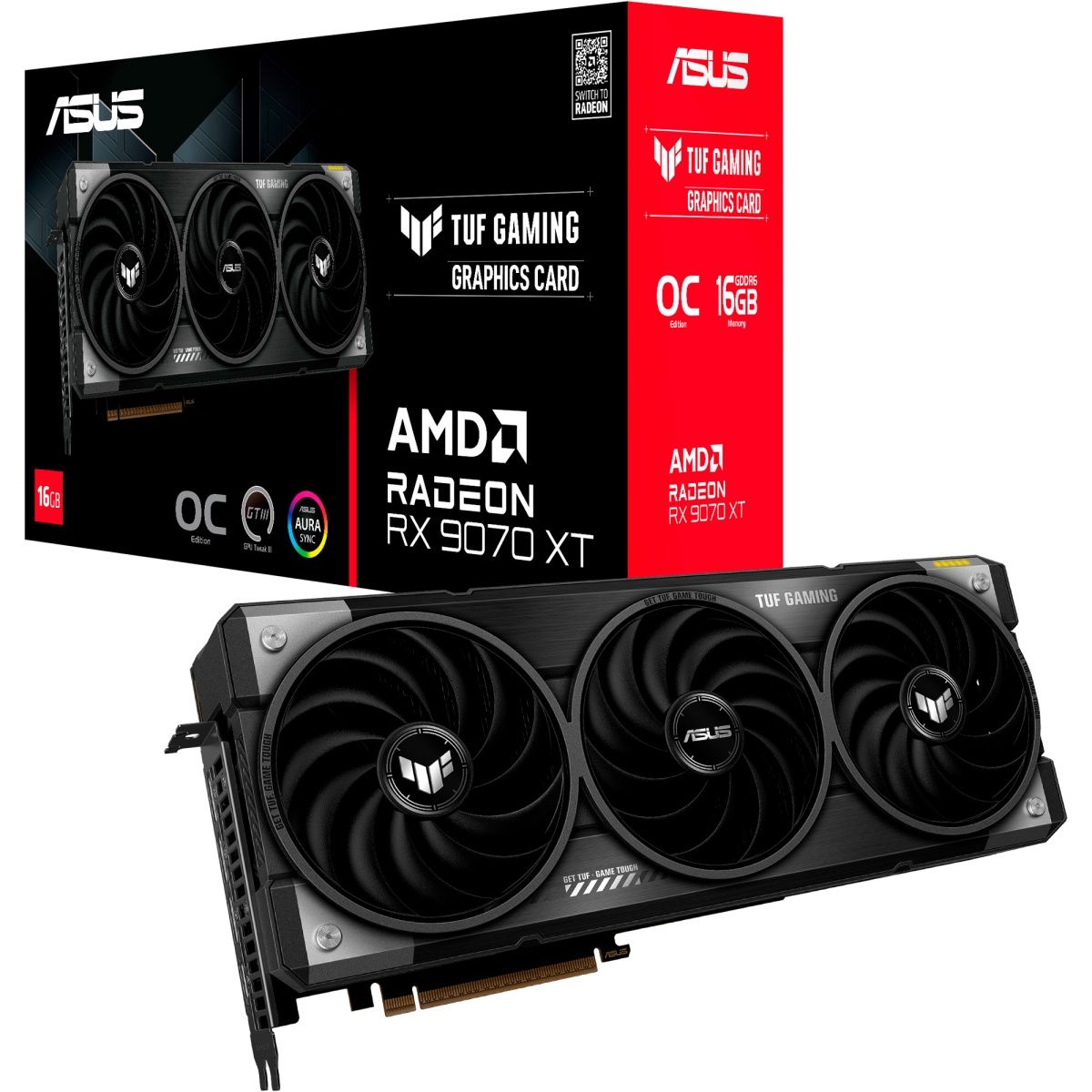 

Відеокарта Asus TUF Gaming Radeon RX 9070 XT OC Edition 16GB (TUF-RX9070XT-O16G-GAMING) UA