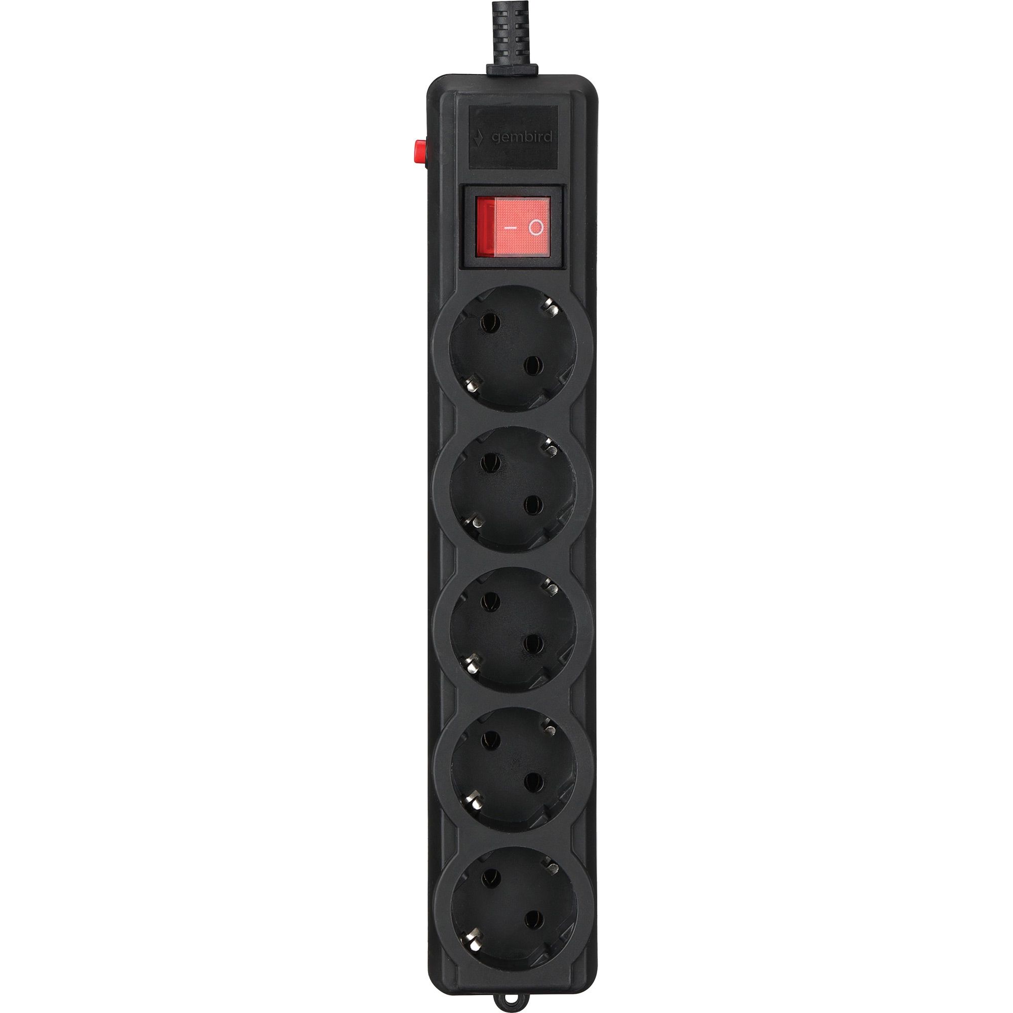 

Мережевий фільтр Gembird SPG5-G-10B-PRO Black