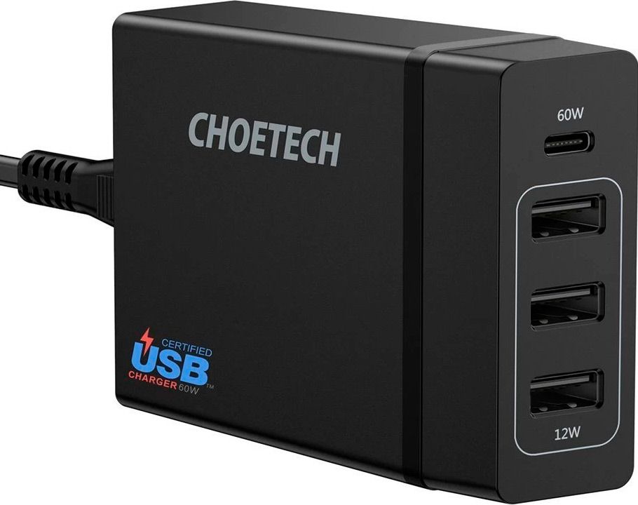 Мережевий зарядний пристрій Choetech 72W Black (PD72-1C3UEU-101BK)