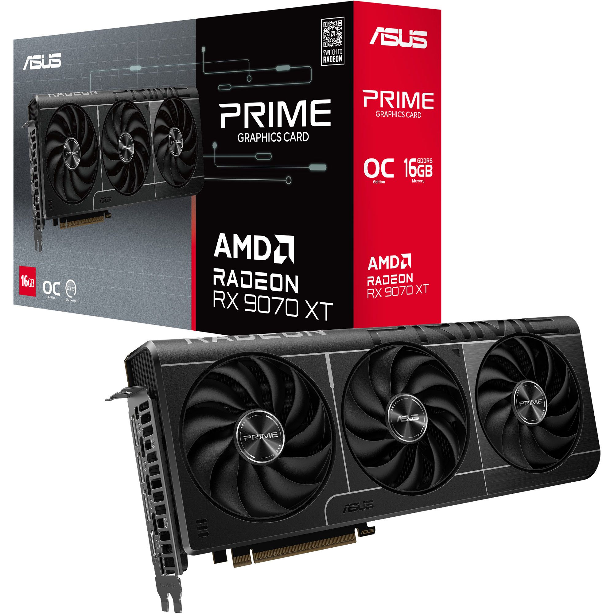 

Видеокарта Asus Prime Radeon RX 9070 XT OC Edition 16GB (PRIME-RX9070XT-O16G) EU