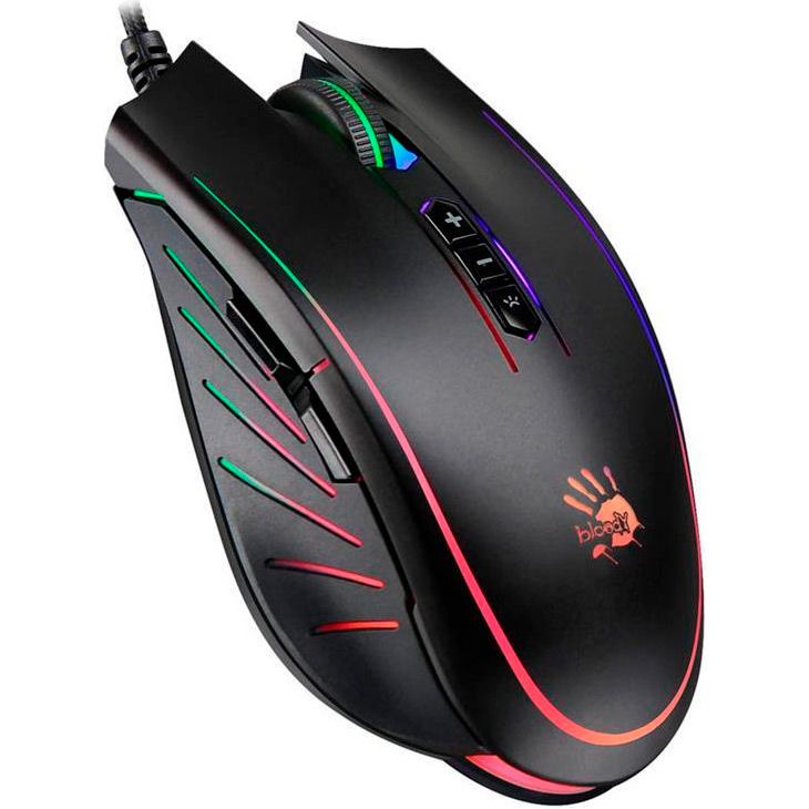 Миша Bloody Q81 Neon X`Glide Curve Black 