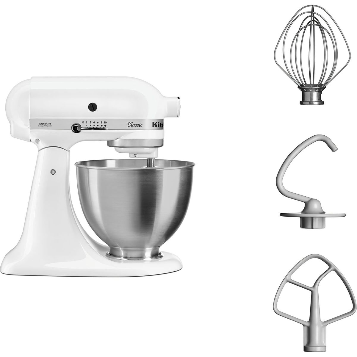 Планетарний міксер KitchenAid 5K45SSEWH White