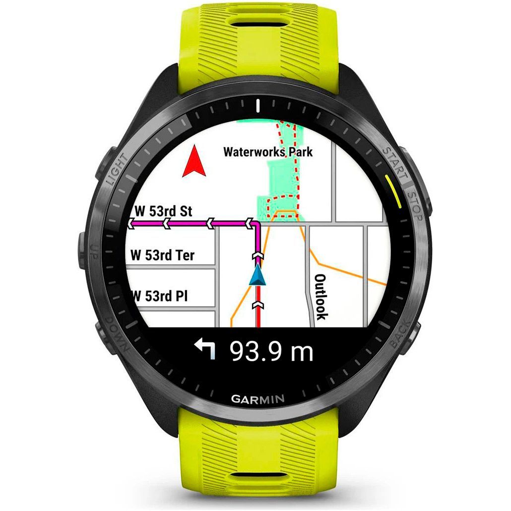 Смарт-годинник Garmin Forerunner 965 Titanium Bezel with Black Case and and Yellow/Black Silicone Band (010-02809-02/12)
