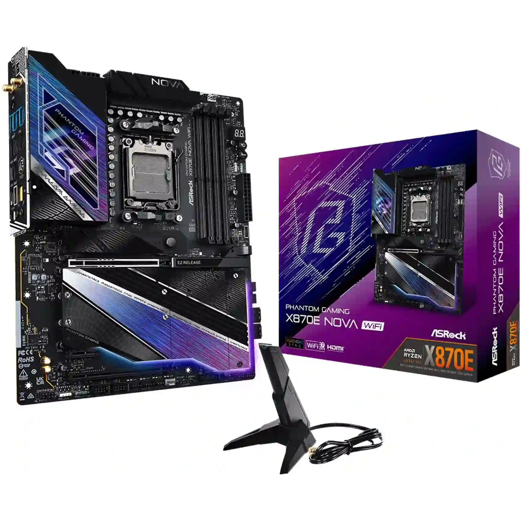 

Материнская плата ASRock X870E Nova WiFi (90-MXBPX0-A0UAYZ)