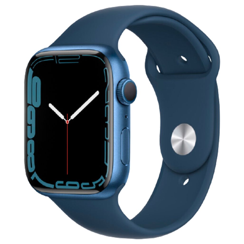 

Смарт-часы Apple Watch Series 7 GPS 45mm Blue Aluminum Case with Blue Sport Band (MKN83)