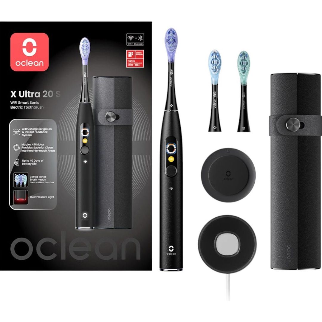 

Електрична зубна щітка Oclean X Ultra 20 Set Black (6970810553499)