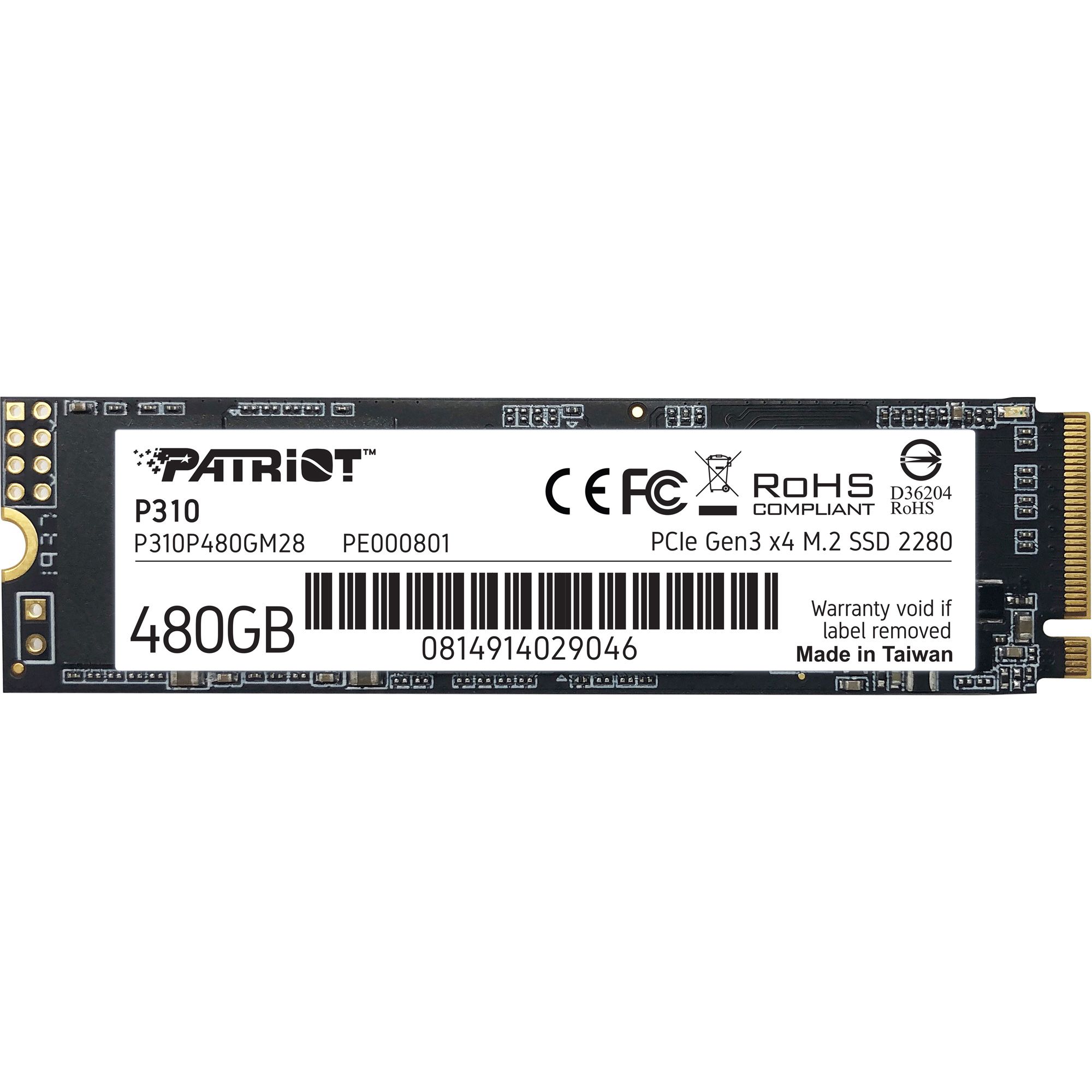 

SSD накопитель Patriot P310 480GB (P310P480GM28)