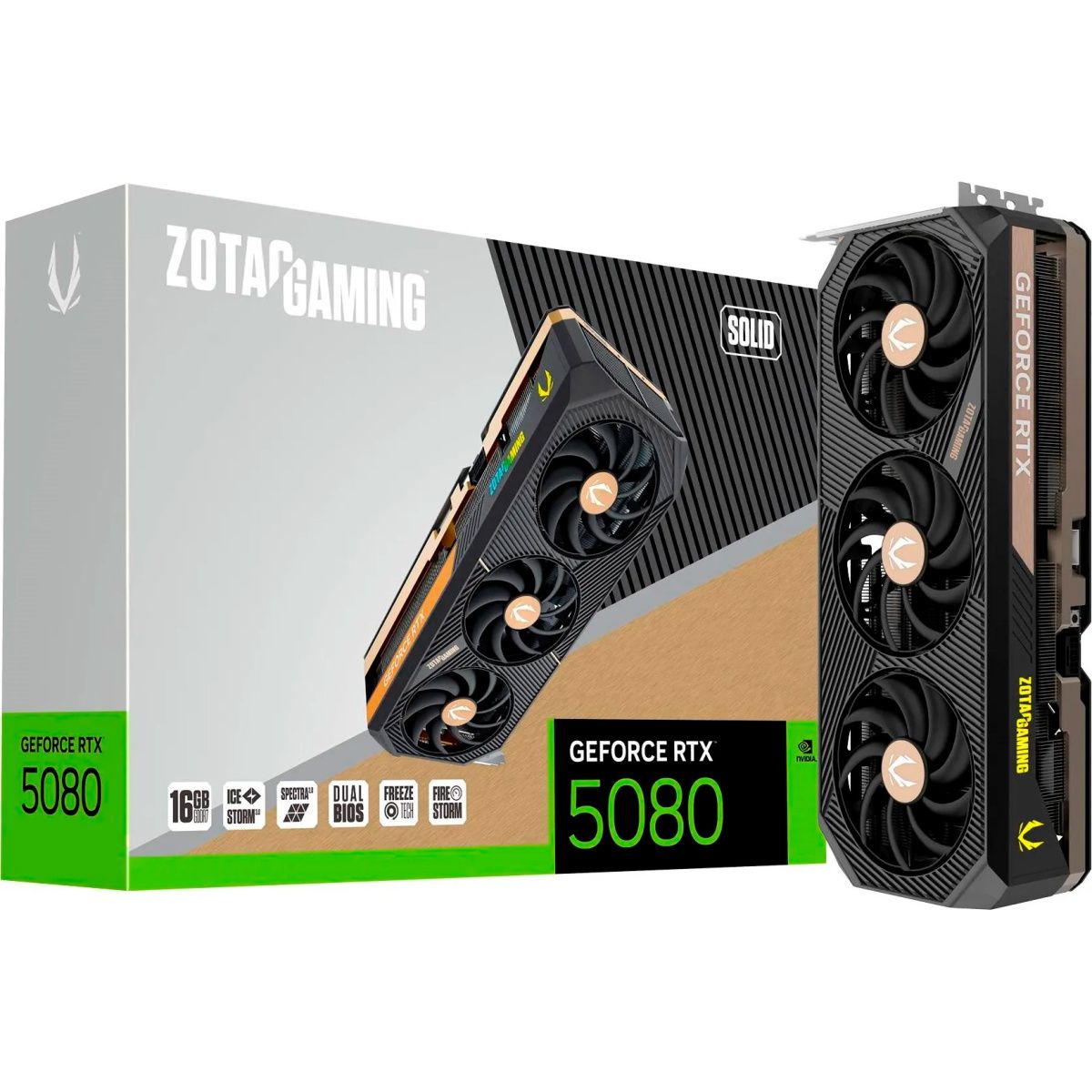 

Відеокарта Zotac Gaming GeForce RTX 5080 SOLID 16GB (ZT-B50800D-10P) EU