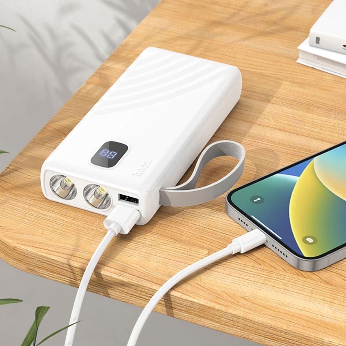 Зовнішній акумулятор Hoco J129A Nature 20000mAh 10W White