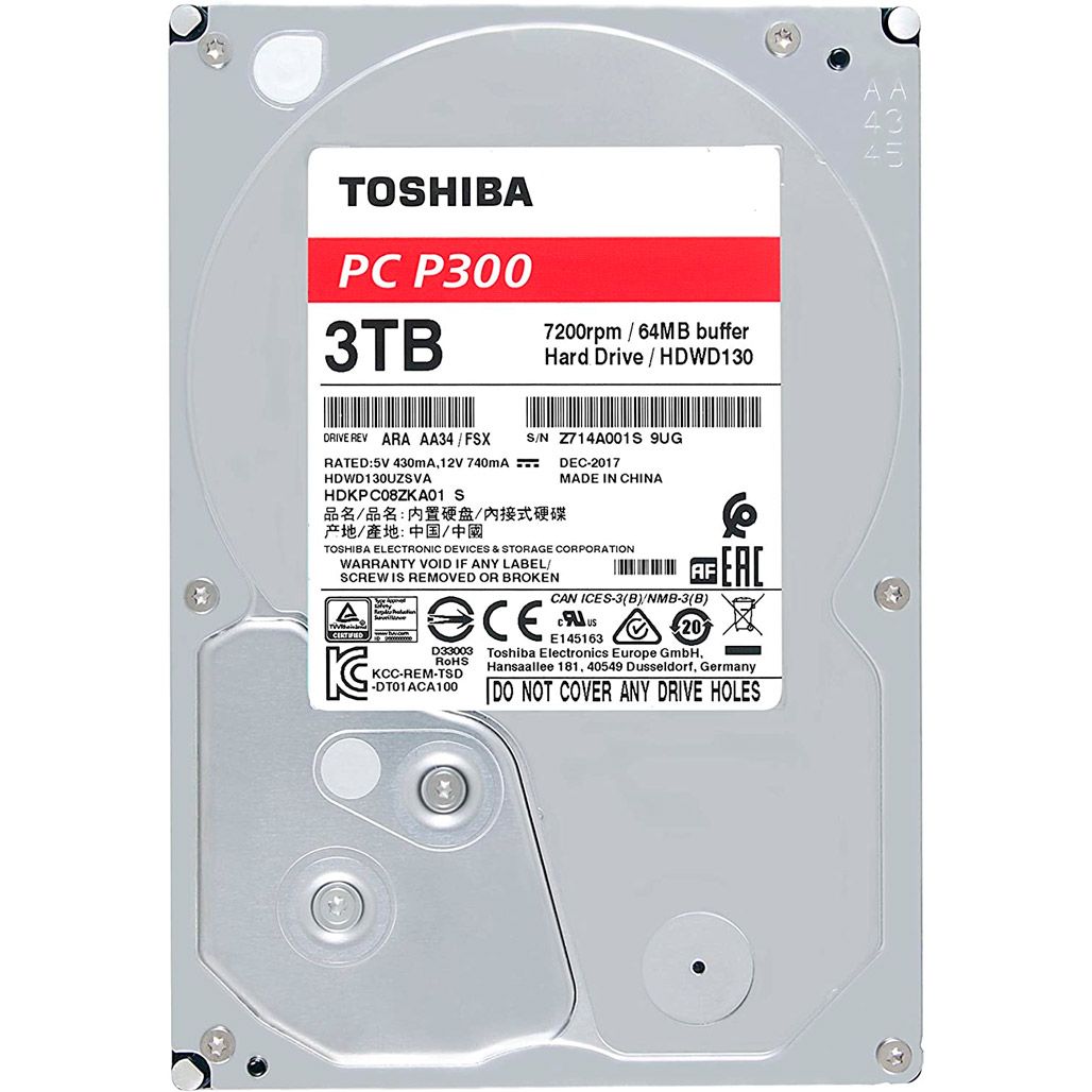 

Жорсткий диск 3.5" Toshiba P300 3TB SATA 64MB (HDWD130UZSVA)
