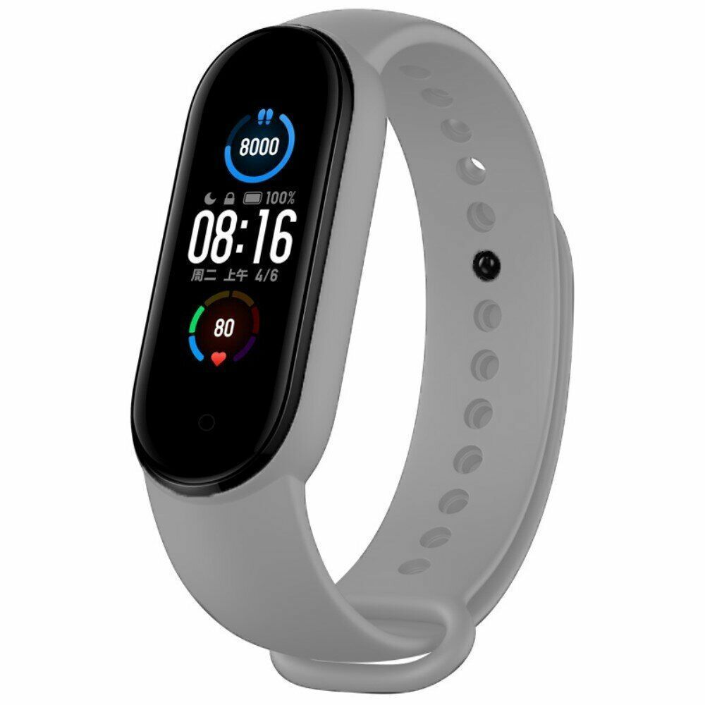 

Ремешок силиконовый для Xiaomi MI Band 5 (Grey) [48715]