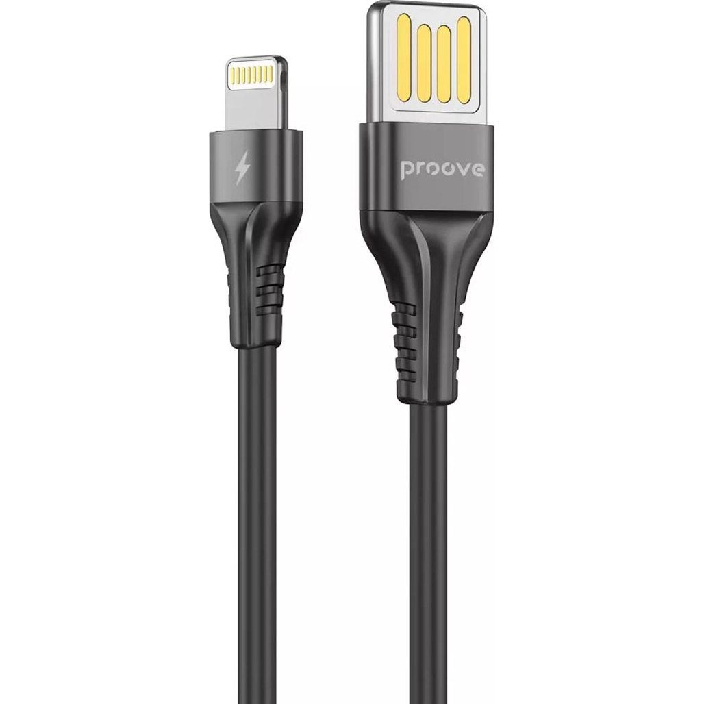 

Кабель Proove Double Way Silicone USB-А to Lightning 1m Black (CCDS20001101)