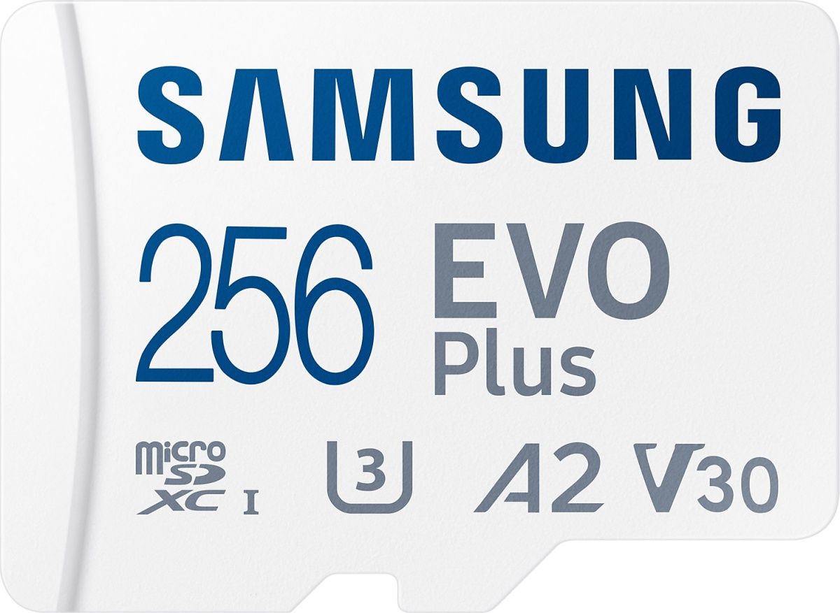 Карта пам`яті Samsung microSDXC EVO Plus 256GB UHS-I U3 V30 A2 + SD Adapter (MB-MC256KA)