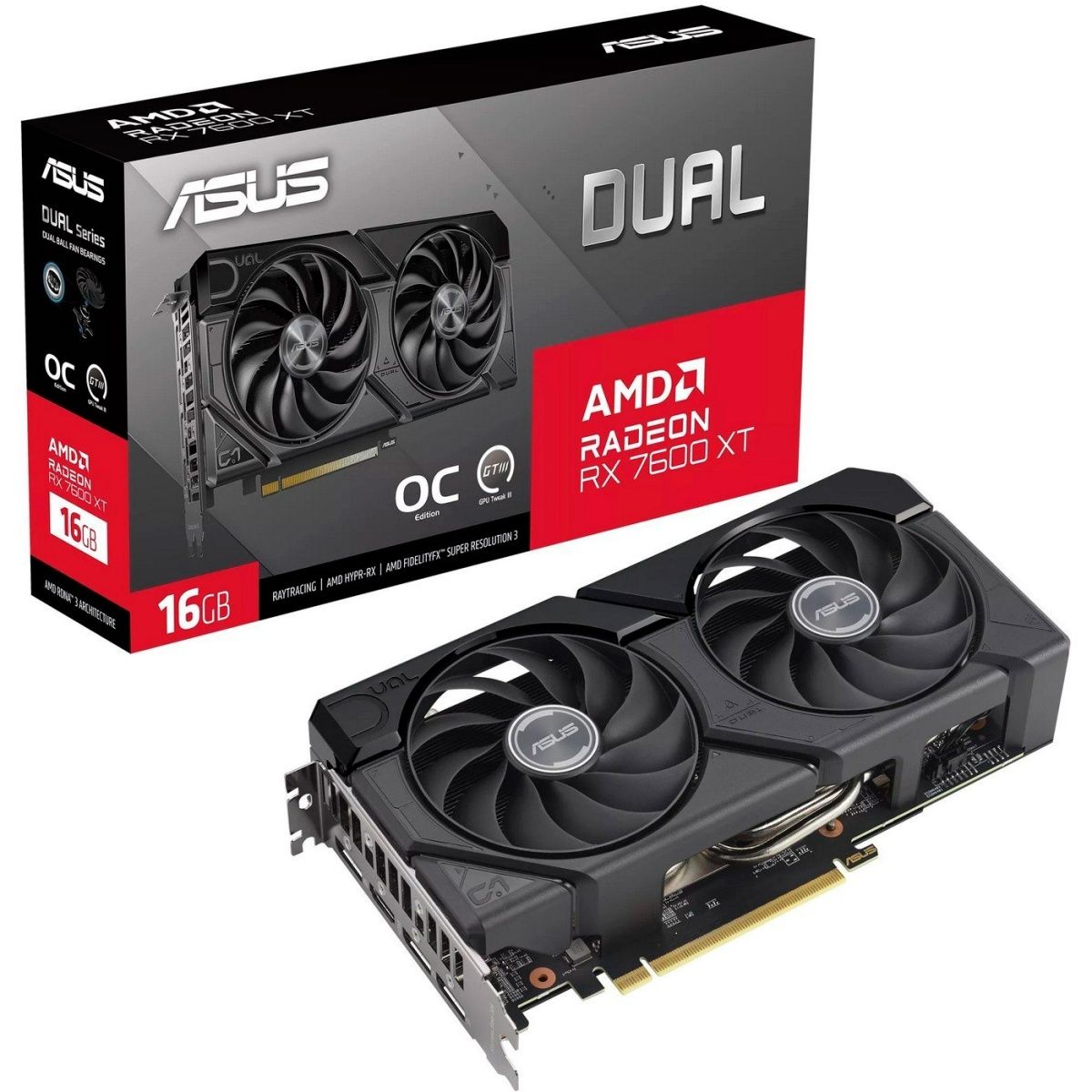 

Відеокарта Asus Dual Radeon RX 7600 XT OC 16GB (DUAL-RX7600XT-O16G) UA