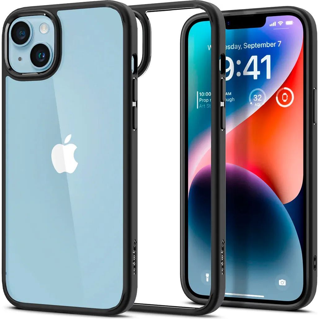

Чохол Spigen Ultra Hybrid для Apple iPhone 14 (Matte Black)