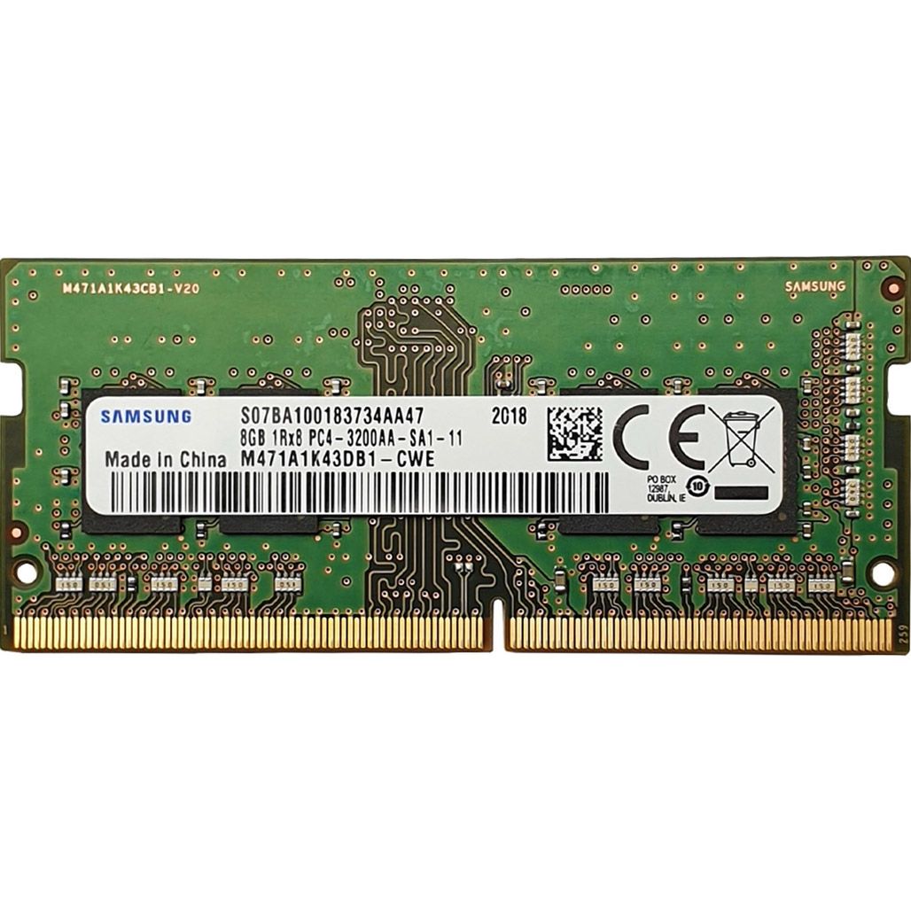 

Модуль пам'яті Samsung 8 GB SO-DIMM DDR4 3200 MHz (M471A1K43DB1-CWE)