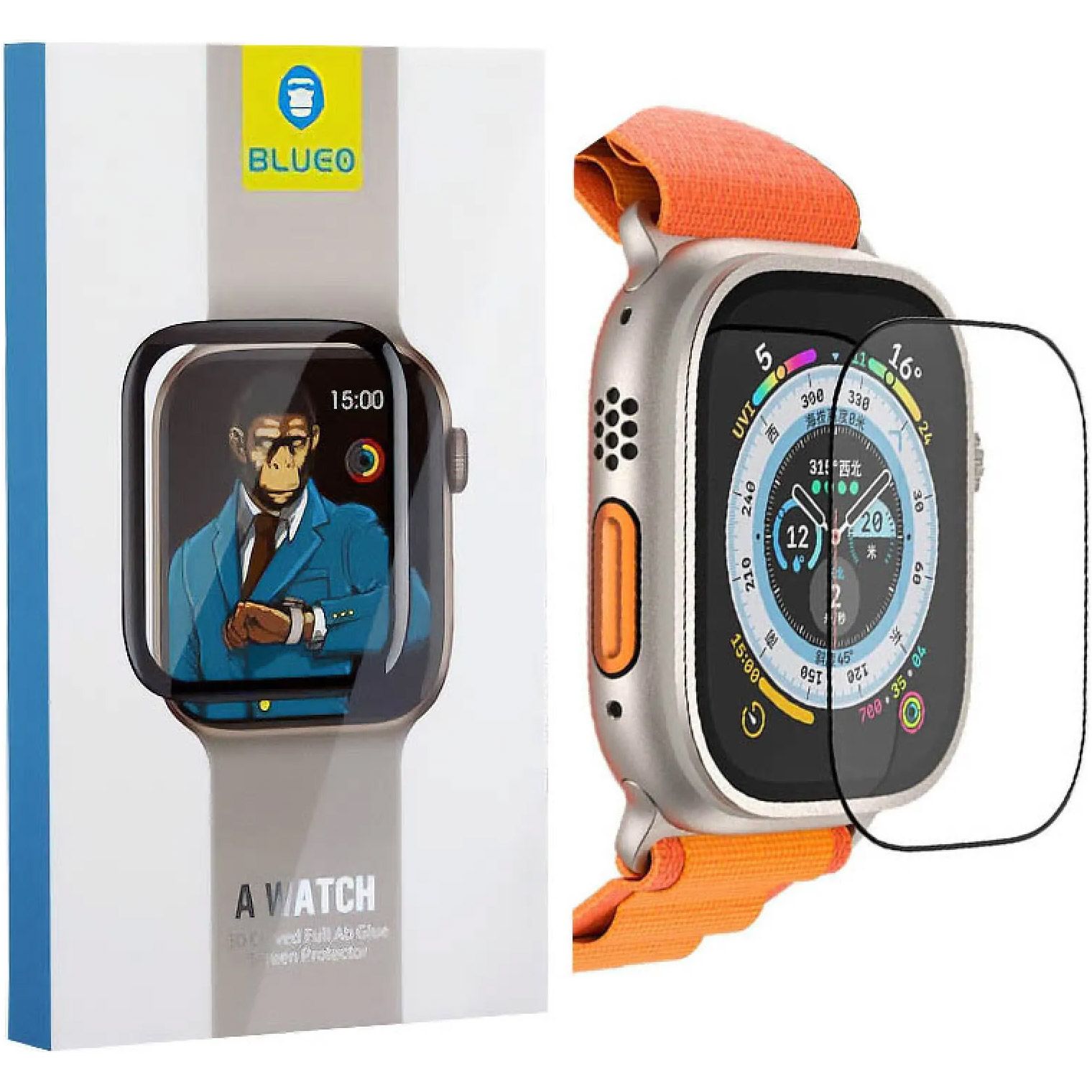 

Защитное стекло Blueo Corning Gorilla Glass для Apple Watch Ultra 1/2/3 49mm Black